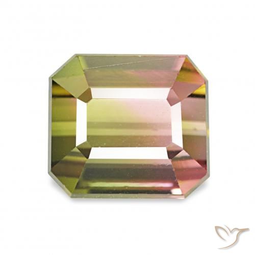 2.20ct Арбузный Турмалин, Изумрудная огранка, Чистота VVS