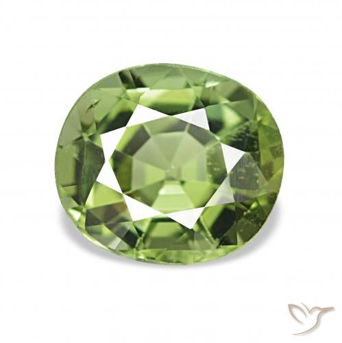 1.31ct Теплый зеленый Турмалин, Овал, VVS-VS