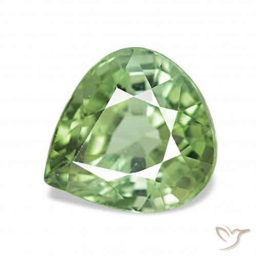 1.82ct Теплый зеленый Турмалин, Форма груши, VVS-VS