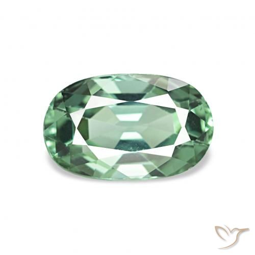 1.11ct Светло-мятно-зеленый Турмалин, Овал, VVS-VS