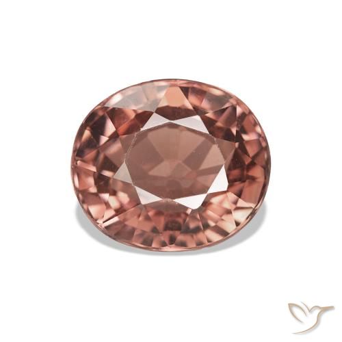 1.66ct Medium Dark-Pink Турмалин, Овал, Чистота VVS