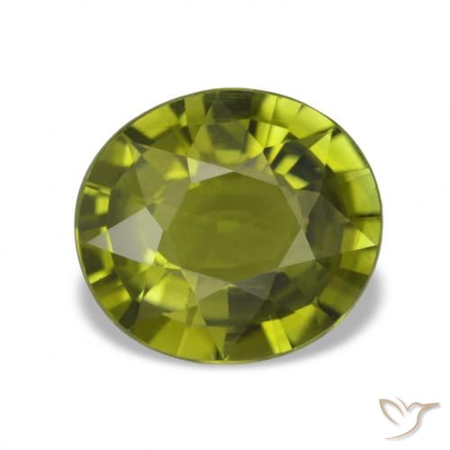 1.87ct Теплый лесной зеленый Турмалин, Овал, VVS-VS