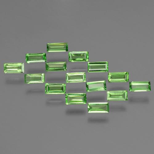 1.54 карата, натуральный Ярко-зеленый Цаворитовый гранат, Огранка Багет, Чистота VS