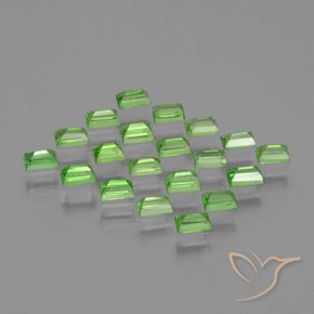 1.95 карата, натуральный Ярко-зеленый Цаворитовый гранат, Огранка Багет, Чистота VS