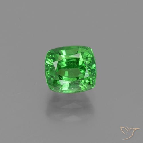 1.18ct Натуральный Зеленый электрик Цаворит Гранат, Подушка, VS-SI