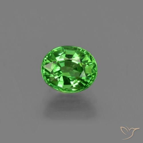 1.04ct Натуральный Зеленый электрик Цаворит Гранат, Овал, Чистота VS