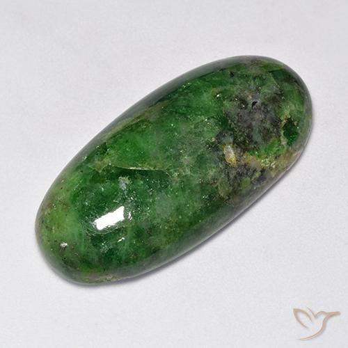 33.54ct Натуральный Темно-зеленый Цаворит Гранат, Овал, Непрозрачный