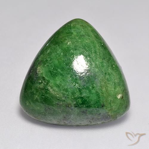 22.65ct Натуральный Травянисто-зелёный Цаворит Гранат, Триллион, Непрозрачный