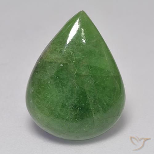9.99ct Натуральный Средний зеленый Цаворит Гранат, Форма груши, Полупрозрачный