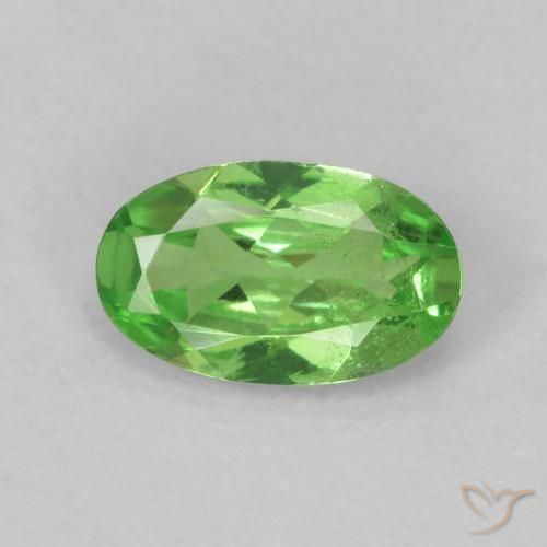 0.24ct Натуральный Ярко-зеленый Цаворит Гранат, Овал, Чистота VS