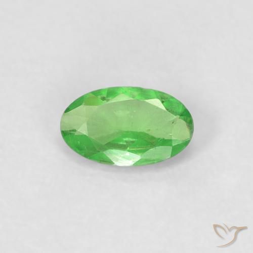 0.27ct Натуральный Ярко-зеленый Цаворит Гранат, Овал, Чистота VVS
