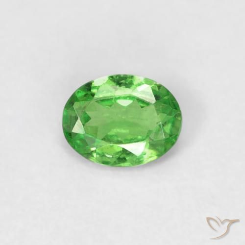 0.23ct Натуральный Ярко-зеленый Цаворит Гранат, Овал, Чистота VS