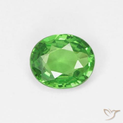 0.71ct Натуральный Средний зеленый Цаворит Гранат, Овал, Чистота VS