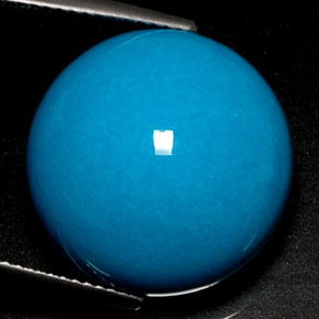 21.96 карата, натуральный Синий / Голубой Бирюзовый, Огранка Круг, Непрозрачный