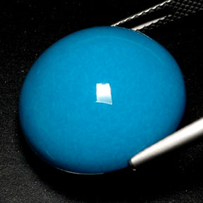 21.96 карата, натуральный Синий / Голубой Бирюзовый, Огранка Круг, Непрозрачный