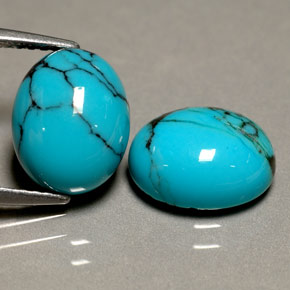  карата, натуральный Синий / Голубой Бирюзовый, Огранка Овал, Непрозрачный