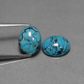  карата, натуральный Синий / Голубой Бирюзовый, Огранка Овал, Непрозрачный