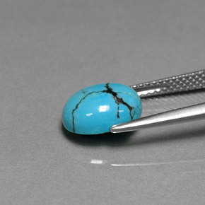 1.87 карата, натуральный Синий / Голубой Бирюзовый, Огранка Овал, Непрозрачный