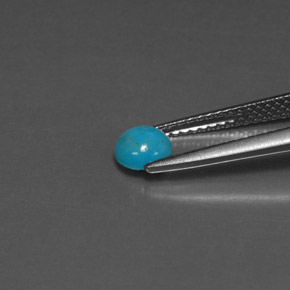 0.39 карата, натуральный Синий / Голубой Бирюзовый, Огранка Круг, Непрозрачный