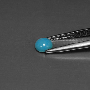 0.39 карата, натуральный Сине-зеленый Бирюзовый, Огранка Круг, Непрозрачный