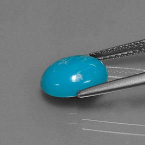 1.61 карата, натуральный Синий / Голубой Бирюзовый, Огранка Овал, Непрозрачный