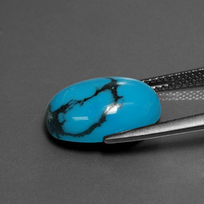 4.44 карата, натуральный Синий / Голубой Бирюзовый, Огранка Овал, Непрозрачный