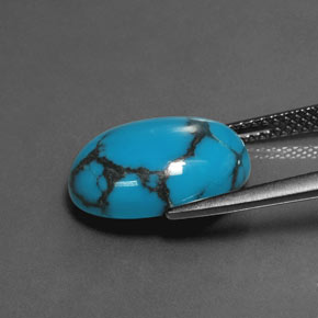 5.10 карата, натуральный Синий / Голубой Бирюзовый, Огранка Овал, Непрозрачный