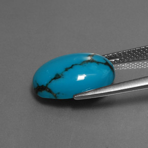 4.27 карата, натуральный Синий / Голубой Бирюзовый, Огранка Овал, Непрозрачный