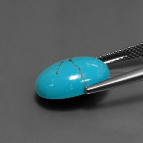 3.67 карата, натуральный Синий / Голубой Бирюзовый, Огранка Овал, Непрозрачный