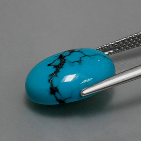 3.89 карата, натуральный Синий / Голубой Бирюзовый, Огранка Овал, Непрозрачный