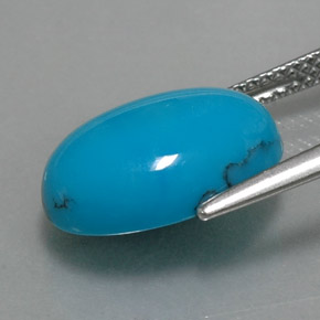 4.88 карата, натуральный Синий / Голубой Бирюзовый, Огранка Овал, Непрозрачный