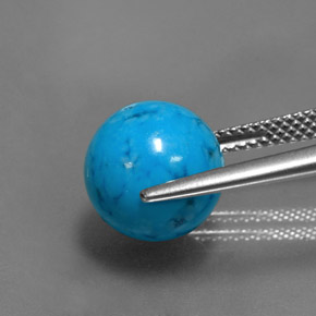 7.80 карата, натуральный Синий / Голубой Бирюзовый, Сфера / Шар, Непрозрачный