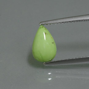 Натуральный зелёный бирюза 1,11 карата форма груши, непрозрачный