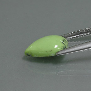 1.66 карата, натуральный Желто-зеленый Бирюзовый, Форма груши, Непрозрачный