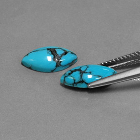  карата, натуральный Синий / Голубой Бирюзовый, Маркиза, Непрозрачный