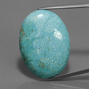 24.01 карата, натуральный Сине-зеленый Бирюзовый, Огранка Овал, Непрозрачный