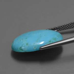 5.65 карата, натуральный Синий / Голубой Бирюзовый, Огранка Овал, Непрозрачный