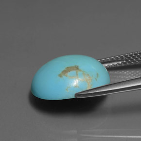 5.58 карата, натуральный Синий / Голубой Бирюзовый, Подушка Крой, Непрозрачный