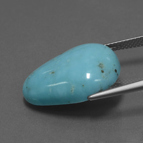 16.07 карата, натуральный Синий / Голубой Бирюзовый, Форма груши, Непрозрачный