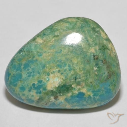 14.63 карата, натуральный Средне-голубой зеленый Бирюзовый, Триллион, Непрозрачный