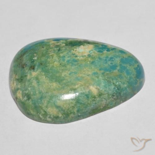 14.63 карата, натуральный Средне-голубой зеленый Бирюзовый, Триллион, Непрозрачный