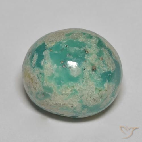 9.80ct Натуральный Средний голубовато-зеленый Бирюзовый, Овал, Непрозрачный