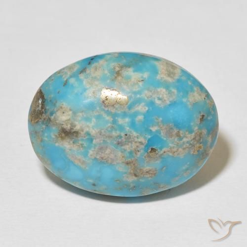 23.17ct Натуральный Средний зеленовато-синий Бирюзовый, Овал, Непрозрачный