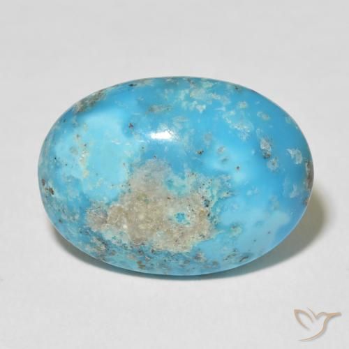 15.69ct Натуральный Зеленовато-синий Бирюзовый, Овал, Непрозрачный
