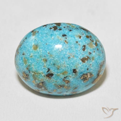 26.96ct Натуральный Сине-зеленый Бирюзовый, Овал, Непрозрачный