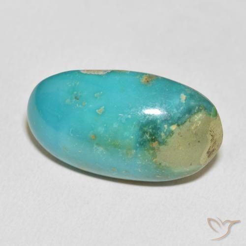 27.56 карата, натуральный Зелено-голубой Бирюзовый, Огранка Овал, Непрозрачный