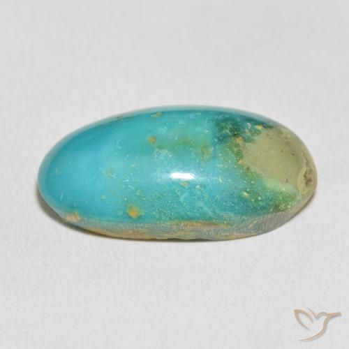 27.56 карата, натуральный Зелено-голубой Бирюзовый, Огранка Овал, Непрозрачный