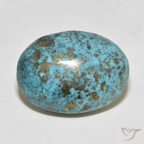 38.54ct Натуральный Средний зеленовато-синий Бирюзовый, Овал, Непрозрачный