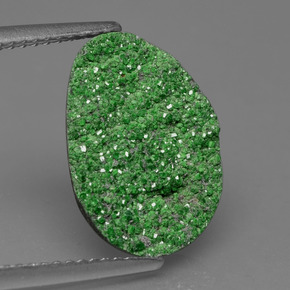 3.78 карата, натуральный Зеленый Уваровит Гранат Друзи, Необычная форма, Непрозрачный