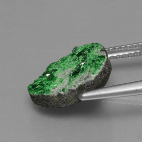 6.25 карата, натуральный Deep Earthy Green Уваровит Гранат Друзи, причудливая, Непрозрачный